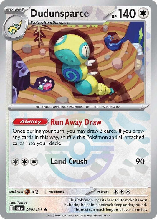Dudunsparce Reverse Master Pokeball 080/131